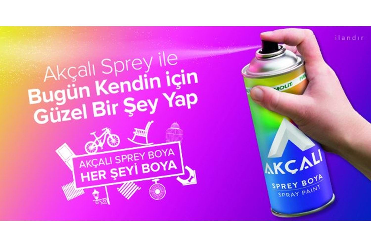Akçalı Sprey Boya 400 ML Parlak Siyah 326