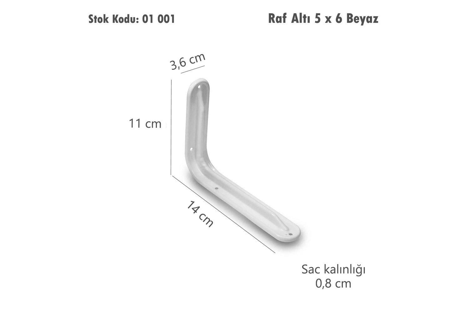 Raf Altı 5 X 6 Beyaz ( BA301 )