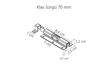 Klas Sürgü 70 mm Beyaz ( BA247 )