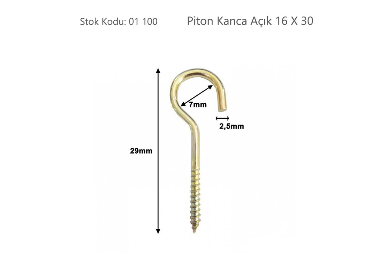 Piton Kanca Açık 16 X 30 ( BA1630 )
