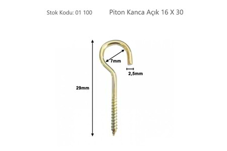 Piton Kanca Açık 16 X 30 ( BA1630 )