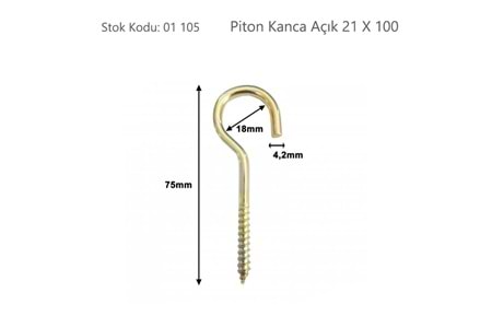 Piton Kanca Açık 21 X 100 ( BA21100 )
