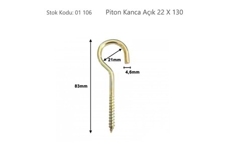 Piton Kanca Açık 22 X 130 ( BA22130 )