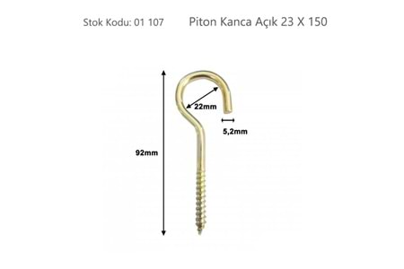 Piton Kanca Açık 23 X 150 ( BA23150 )