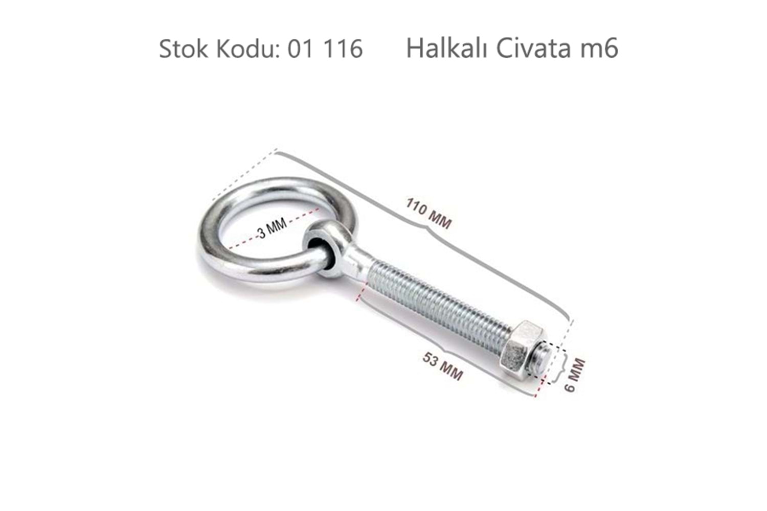 Halkalı Civata m6 ( BA906 )