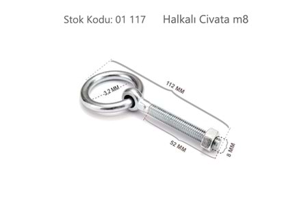 Halkalı Civata m8 ( BA908 )