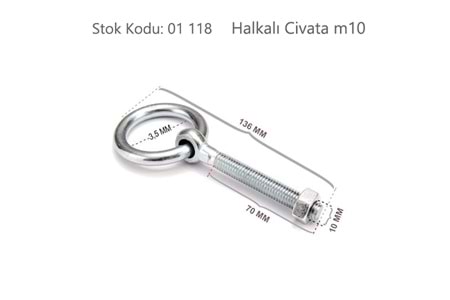 Halkalı Civata m10 ( BA9010 )