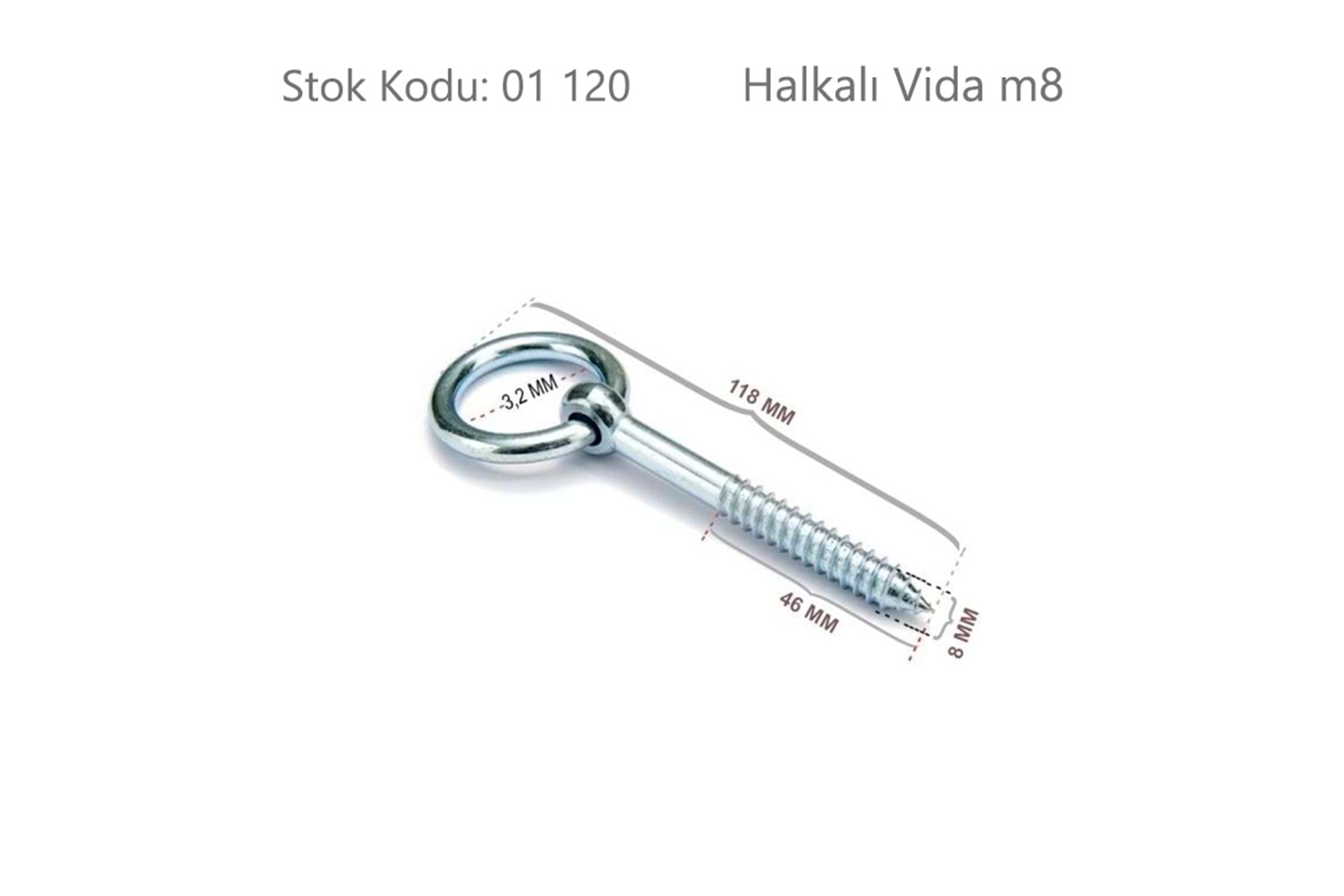 Halkalı Vida m8 ( BA918 )