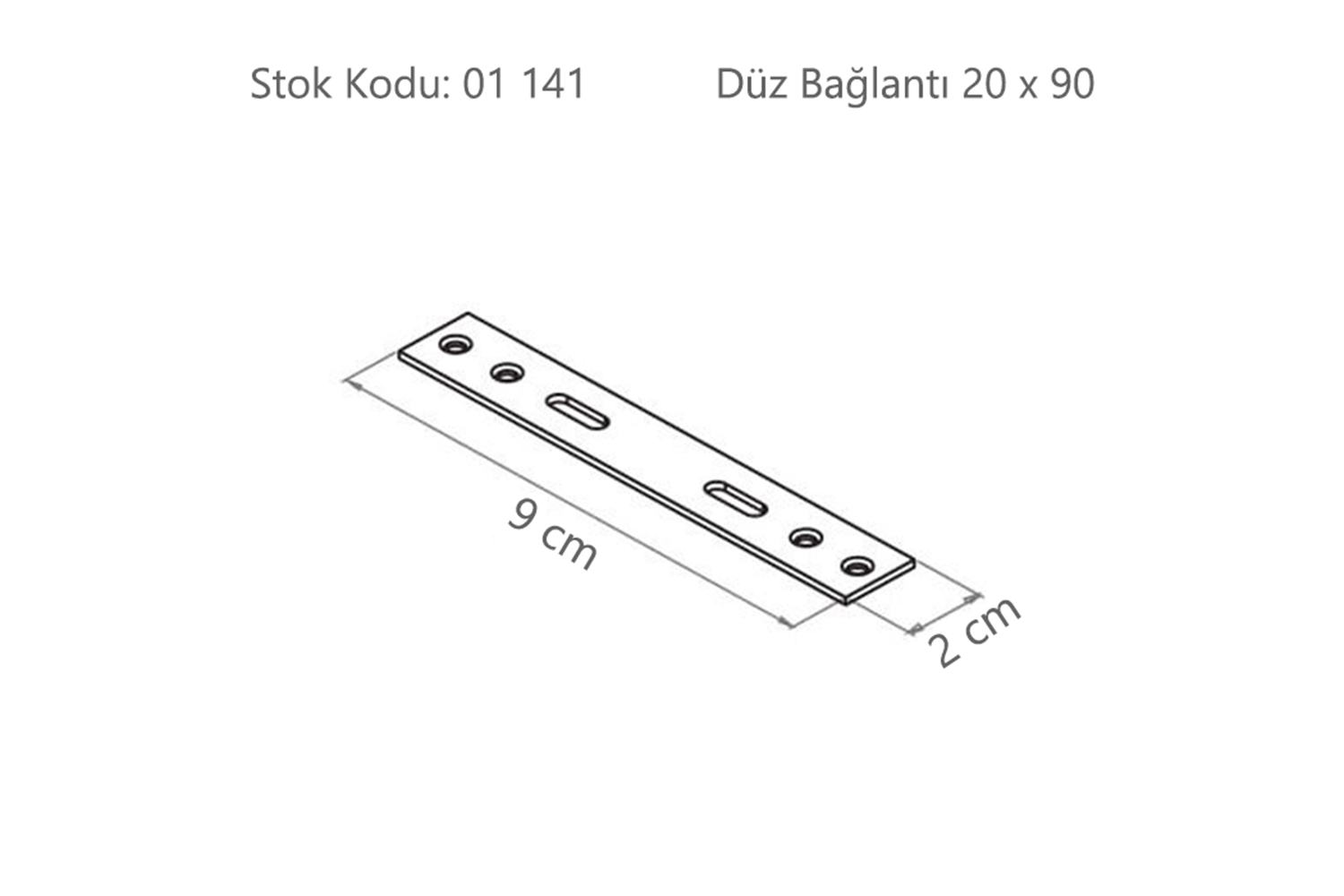 Düz Bağlantı 20x90 ( DB2090 )