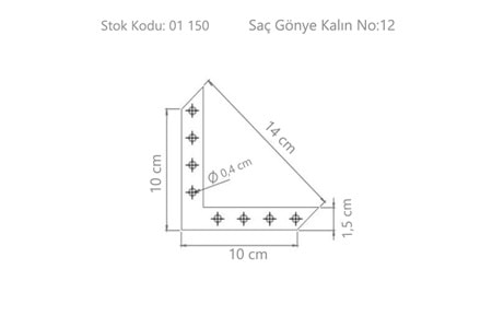 Saç Gönye Kalın No:12 ( BA612 )