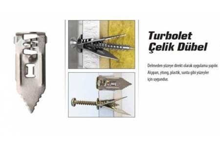 Çelik Turbolet 28 mm ( 100 lü )