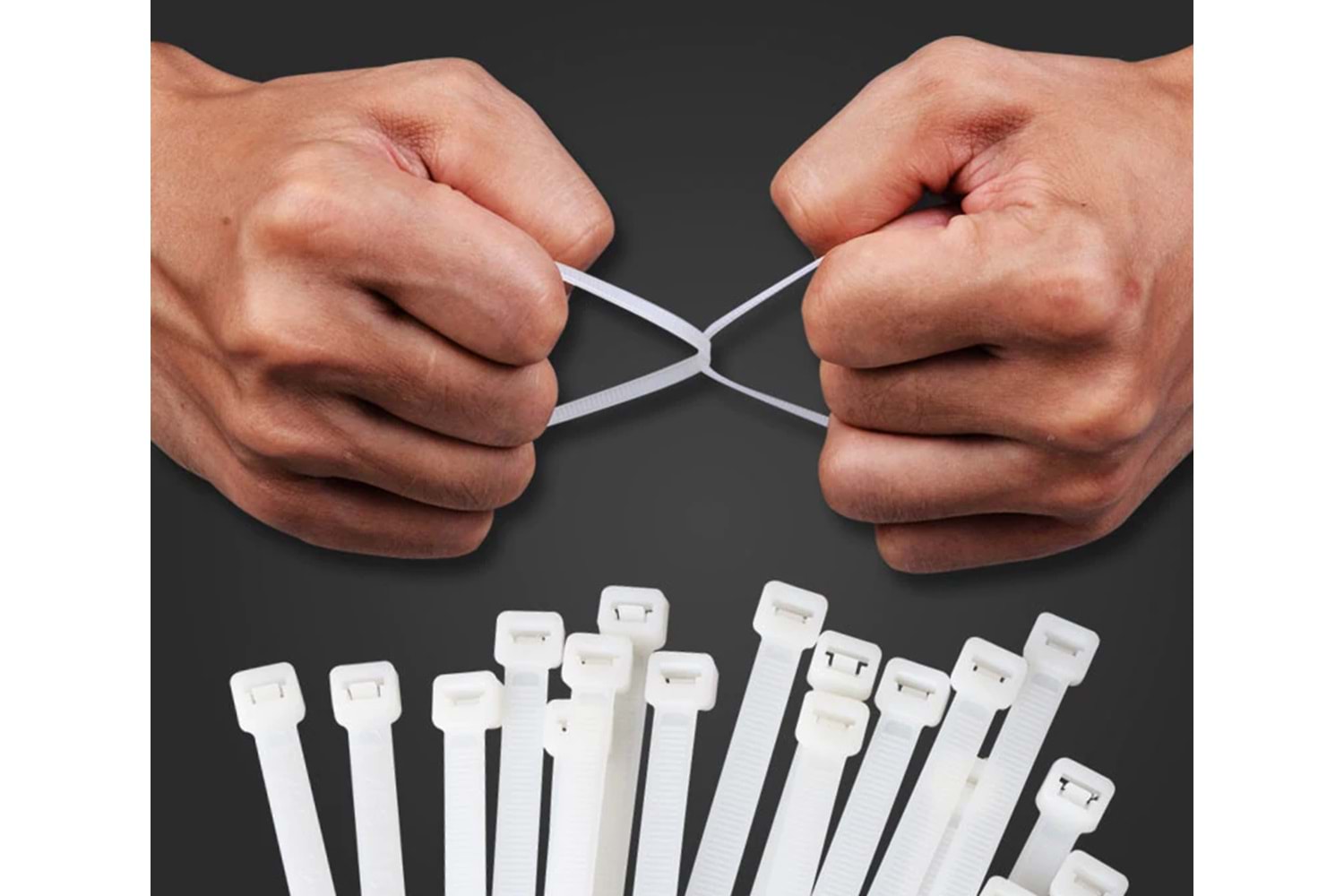 Cırt Kelepçe 2,5 x 200 MM Beyaz ( 100 Adet )