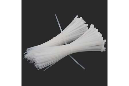 Cırt Kelepçe 8 x 450 MM Beyaz ( 100 Adet )