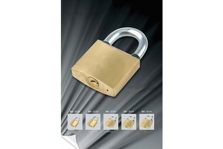 Asma Kilit Sarı 32 MM Kısa