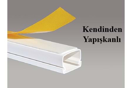 Kablo Kanalı Yapışkanlı 25 X 16 mm ( 2 Metre ) Plastik