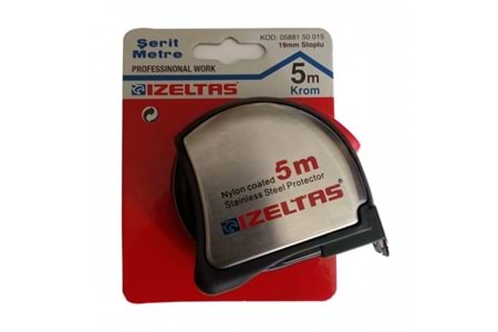 İzeltaş Krom Şerit Metre 5 Metre