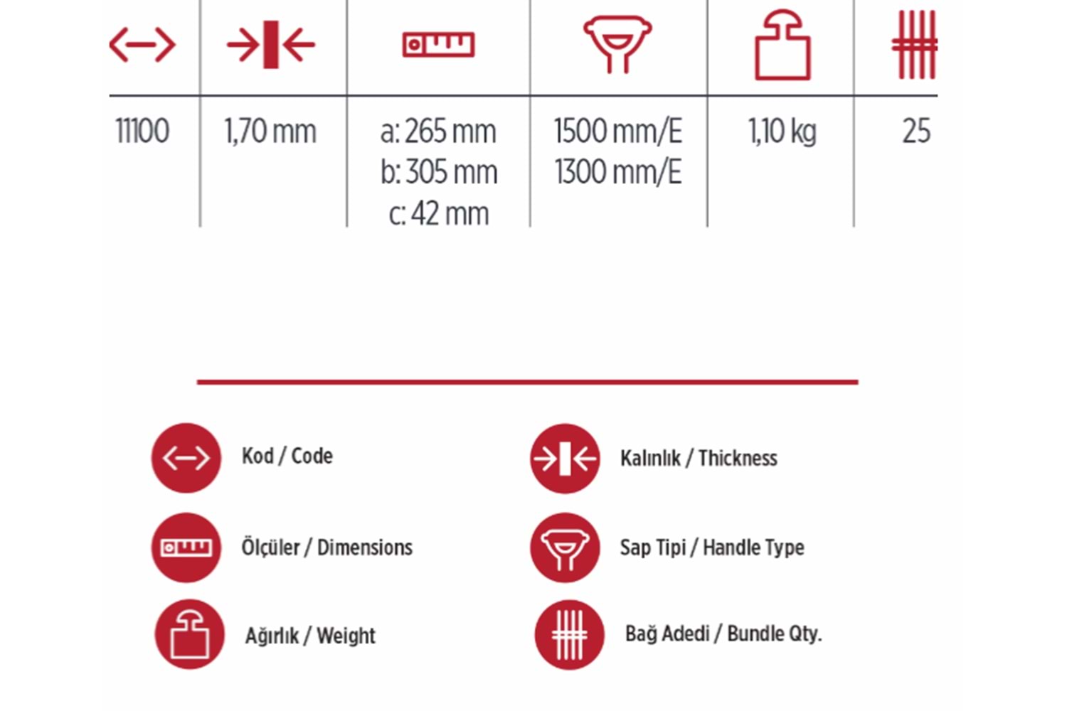 Yaparlar 5160 İnşaat Küreği 11100