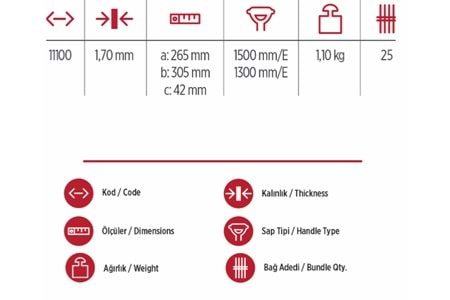 Yaparlar 5160 İnşaat Küreği 11100