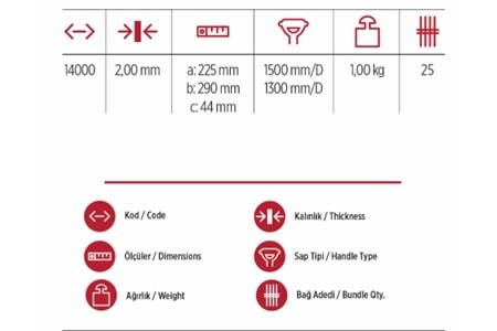 Yaparlar 3200 Bel Küreği Sivri 14000