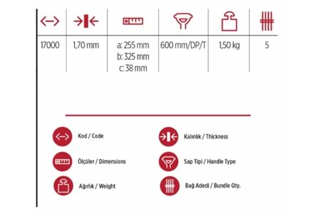 Yaparlar 4300 Faryap Küreği Sapsız 17000
