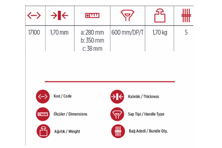 Yaparlar 6300 Faryap Küreği Sapsız 17100