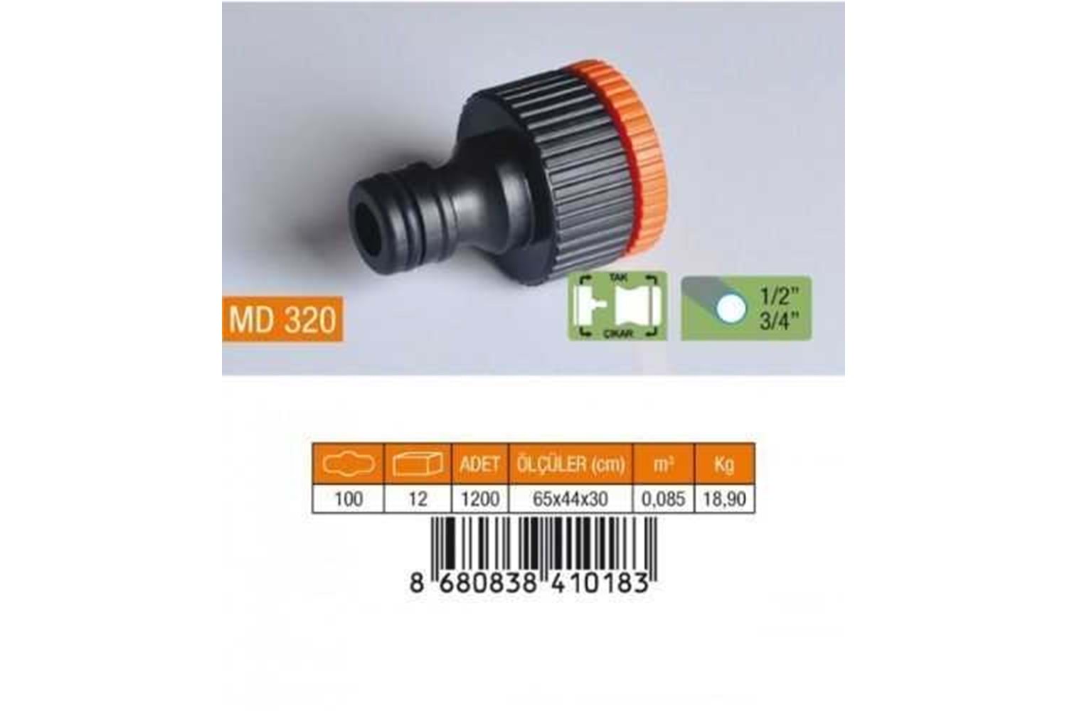 Medalyan Otomatik Musluk Bağlantısı 3/4